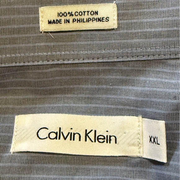 Calvin Klein Blue Casual Button Down Shirt Classic Fit. Sz XXL. NWT. - Picture 10 of 10